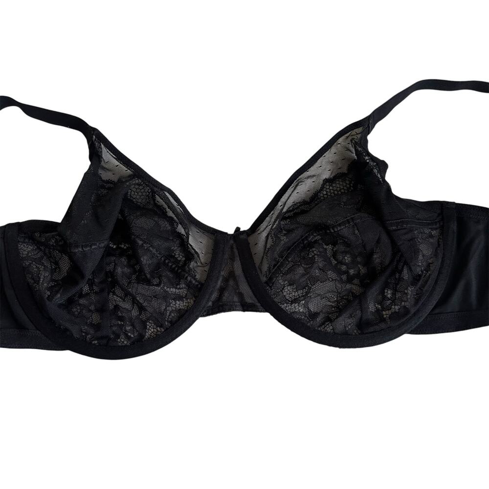 HSIA Enchante Black Lace Soft Mesh Underwire Bra Women's Size 36DDD NWT Lingerie - Picture 6 of 8